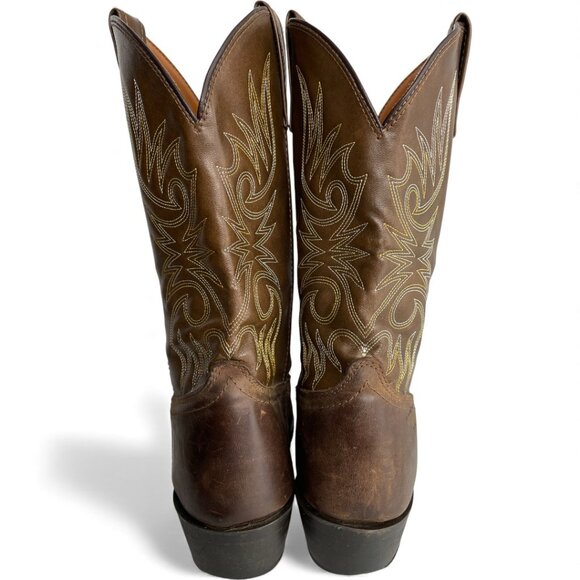 Laredo Leather Embroidered Boots Western Cowboy Biker Work Men's 10.5 - Picture 8 of 14